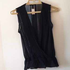 Mango Suit navy overlay- shear